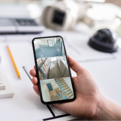 Gaithersburg security camera feed on cell phone